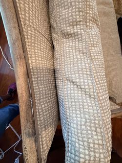 Paul Robert French Country Exposed Wood Frame Settee Sofa