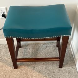 Abbyson Teal Leather Counter Stool $65 obo