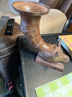 Bronze Dragon Libation Wine Cup 8”x7”  Heavy 