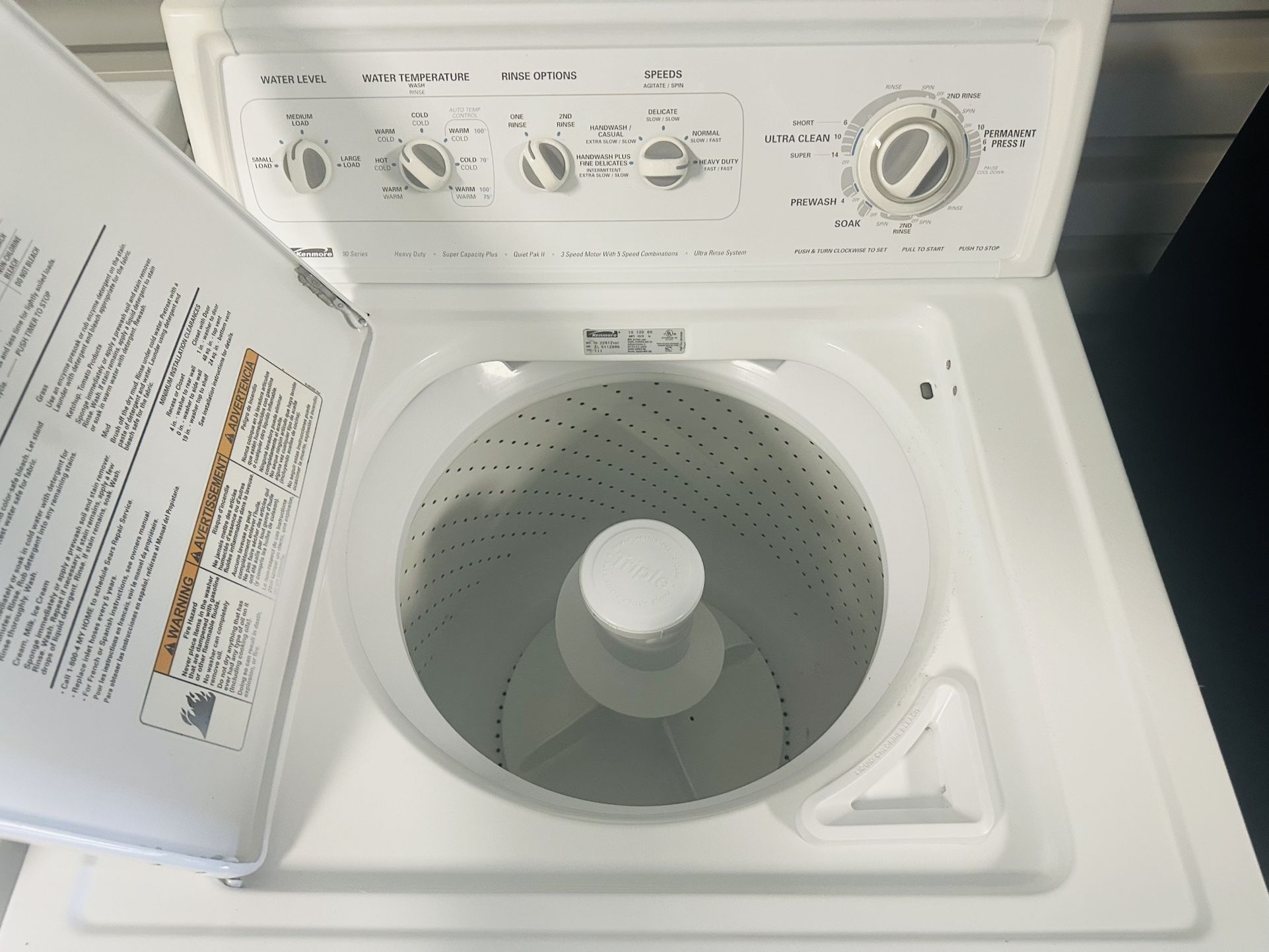 Kenmore 90 Series Washer