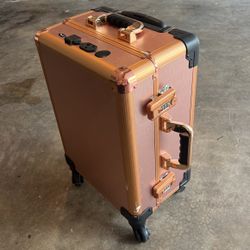 Rose Gold Vanity LED Light Travel Suitcase