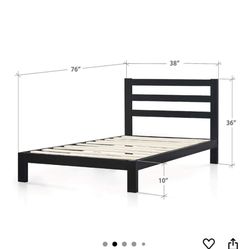 Twin Size Bed Frame With Mattress 
