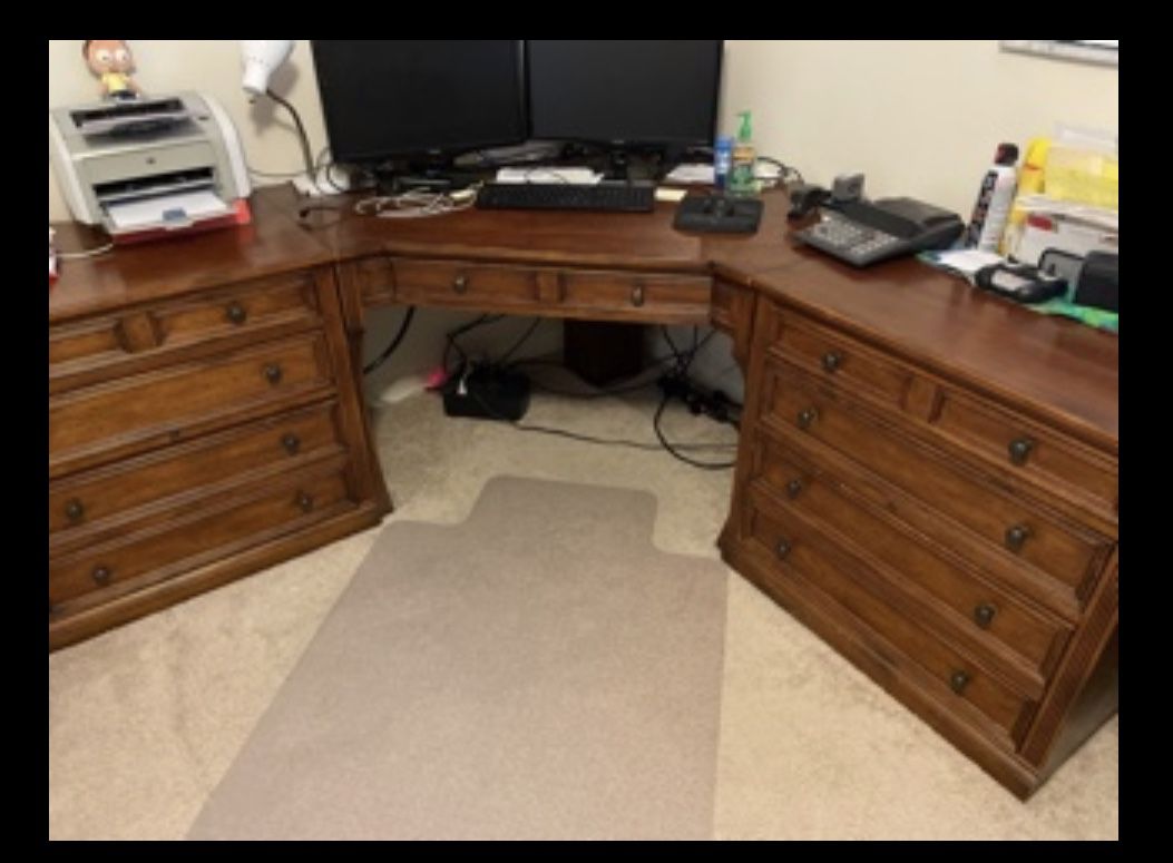 Sligh Brand Used Solid Wood Desk With Storage 
