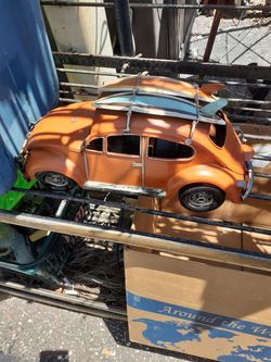 Cool metal tabletop VW bug with surfboards on the top your choice sold individually