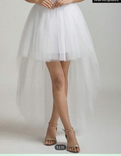 White Tulle Skirt NEW S-M