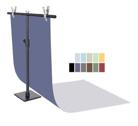Photo Backdrop for Product Photography, 22x34 in Small Product Background with Tabletop T-Shape Stand, 6Pcs/12 Colors for Flat Lay, Food, Jewelry, Cos