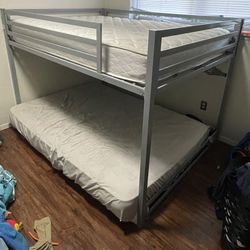 Metal Bunk Bed Full Size Mattress Bunk beds Mattresses 