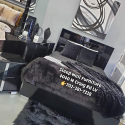 ✨️ 4pc Queen, King Led Light Bedroom ✨️ Furniture Sectionals, Dining Avail 