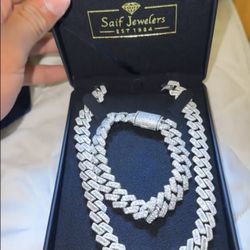 moissanite bracelet and chain 