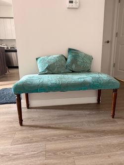 Bench with pillows