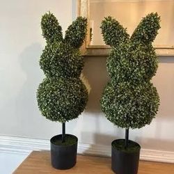 My Texas House 35” Topiary Easter Bunny Shrub Tree