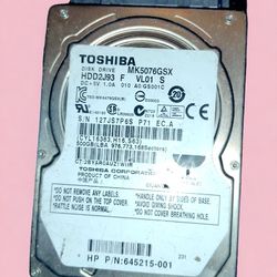 Toshiba 500GB Hard Disk Drive