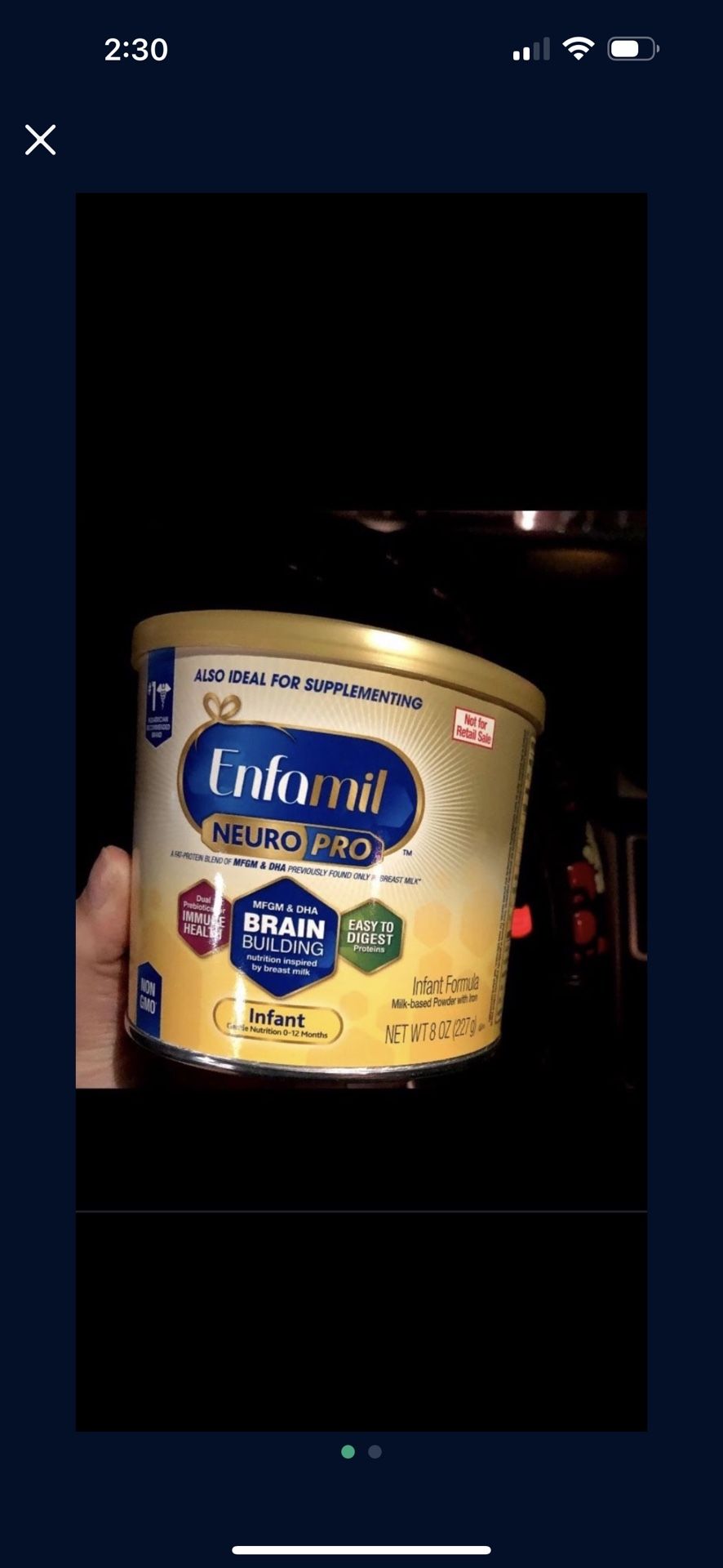 Enfamil (yellow can)