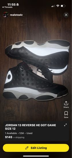 JORDAN 13 REVERSE HE GOT GAME SZ 12
