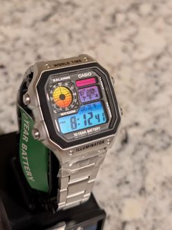 Custom Casio AE 1200 WHD Sunset dial vaporware mod