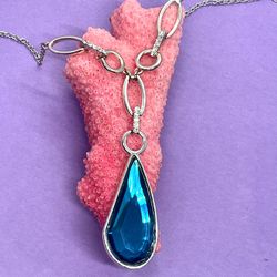 Fashion Topaz & Crystal Necklace 