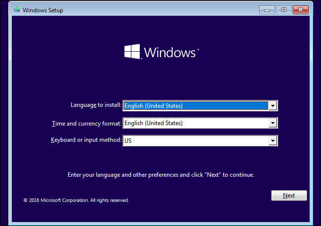 Windows 10 installation media (USB)