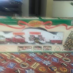 VINTAGE SANTALAND LOGGER BEARS EXPRESS CHRISTMAS TRAIN SET NEW IN BOX MAKE OFFER