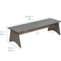 ECR4Kids Kiddo Bench, Kids Furniture, Grey Wash