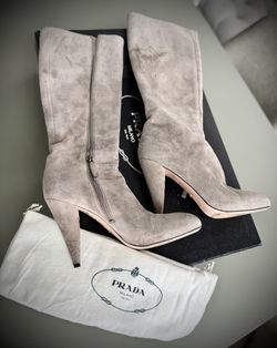 Prada Milano Boots Women Beige Size 39.5