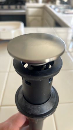 Brushed Nickel Universal Sink pop up drain