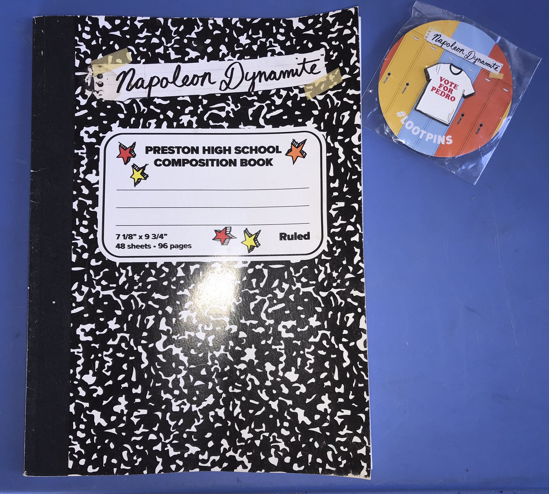 Napoleon Dynamite Collector’s Edition Composition Book & Loot Crates Collectible Pin