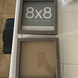 2- 8 x 8 Display Case Gray Frames