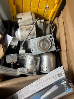 Lot of Recessed Can Lights, Housings & Electrical Lighting Parts