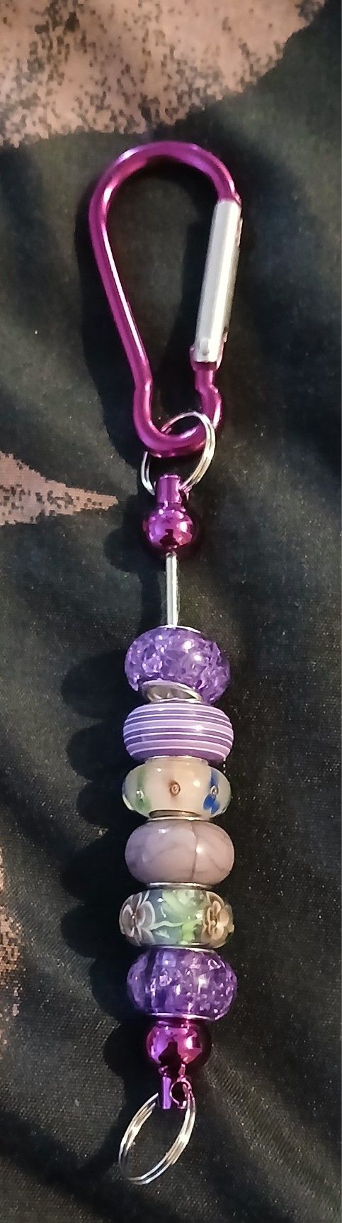 Murano Glass Keychain (Purple) 