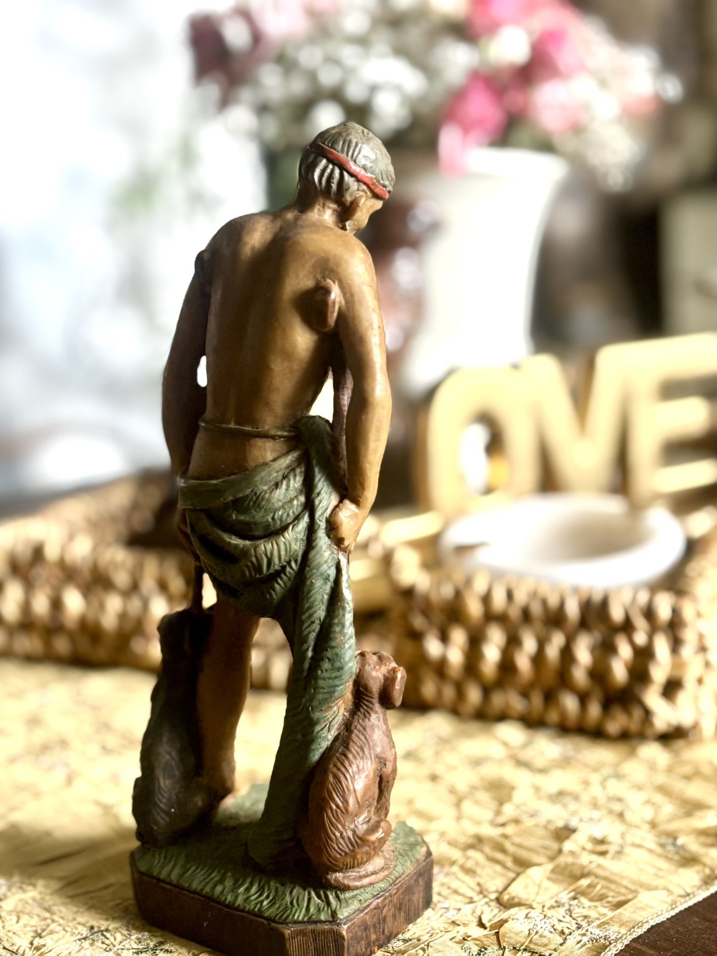 Vintage Saint Lazarus Statue