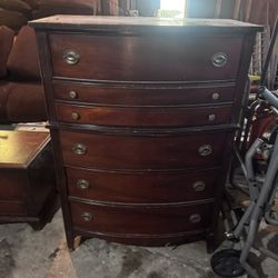 Elegant Solid Wood Dresser / Chest – Classic Curved Design