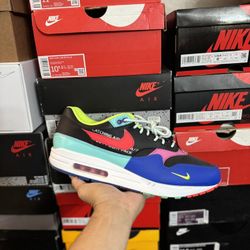 Nike Air Max 1 Black Hyper Grape size 13 VNDS