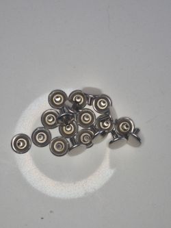 20 Silver Domed Snap Cap Fasteners 5/8 in Cap 3/8 in Length Leathercraft