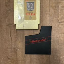 NES The Legend Of Zelda Gold Cart.