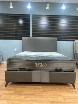 Turkish Queen Storage Bed with Headboard – Solid Metal Frame