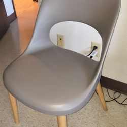 Plastic Chair With Wooden Legs 