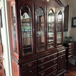 Sumter Solid Cherry Breakfront China Cabinet