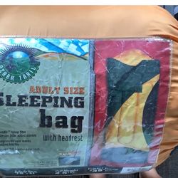 Sleeping Bag ,Ozark.Trail 35F Degree W/Headrest Adult Size 78"x33" 4.5 Lbs-Green