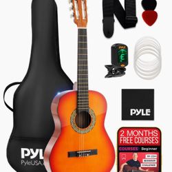 Acoustic Guitar Pyle Beginner Guitar For Kids Or Adults Set With Got G Bag
