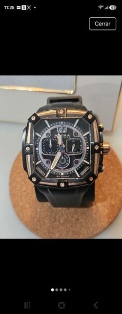 Brera Orologi Chronograph Men's Watch BPS2C4603 Swiss Movement Black noRose Gold