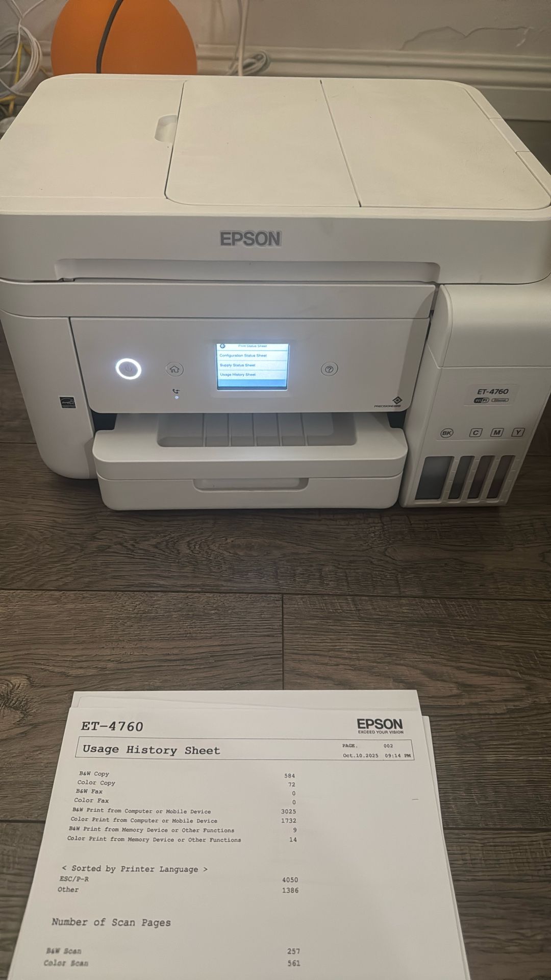 Epson EcoTank ET-4760 Wireless All-in-One Printer + Ink (5.5k Pages)
