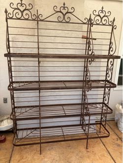 Large rustic bakers rack
