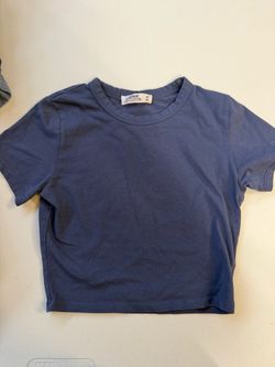 Cotton On Micro Crop Tee XS Blue