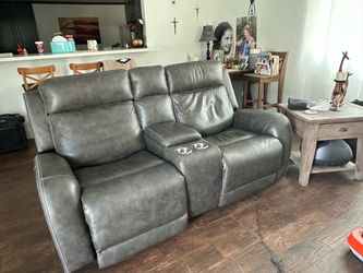 Leather love couch