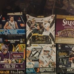 UNOPENED PANINI SPORTS CARDS. MEGA BOXES 