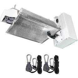 Hydro Crunch DCMH02-630-ROPE 630-Watt Double Ended Ceramic Metal Halide Style Grow Light System, 630W DE CMH Enclosed Fixture, White