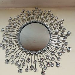 Silver decorative mirror