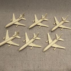 Lot Of 6 Vintage Cracker Jack Delta Tri Star Airplane Toys Figures Models