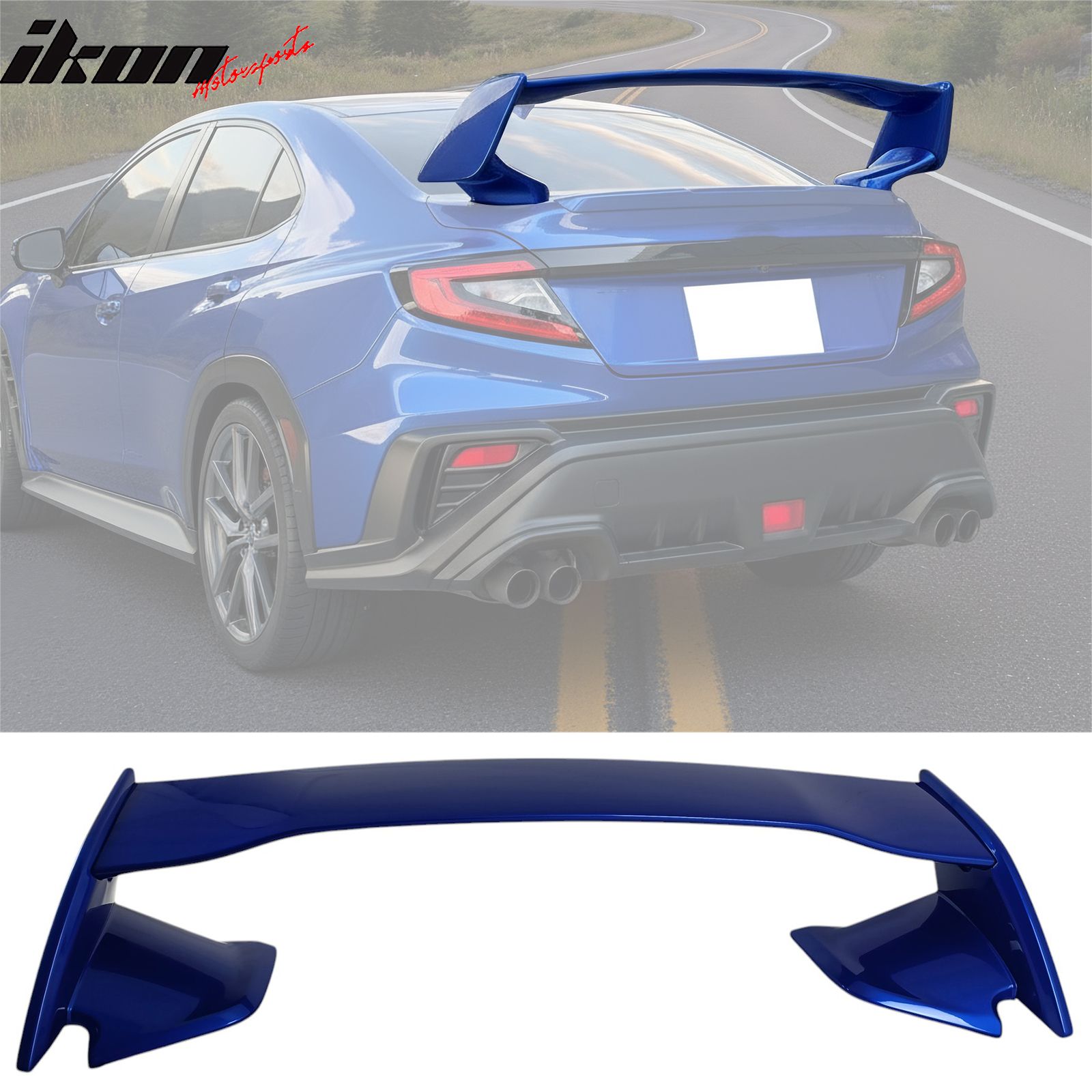 Fits 2022-2025 Subaru WRX 5th VB STI Style Rear Trunk Spoiler Painted #K7X Blue 5PCS