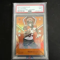 Tee Higgins rookie Auto Longevity Signatures Orange /99 PSA 9